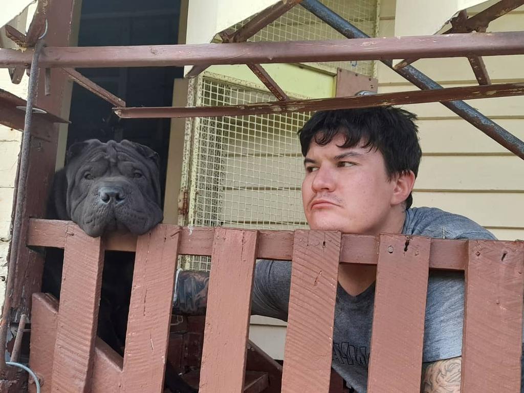 Selfies with his dog.