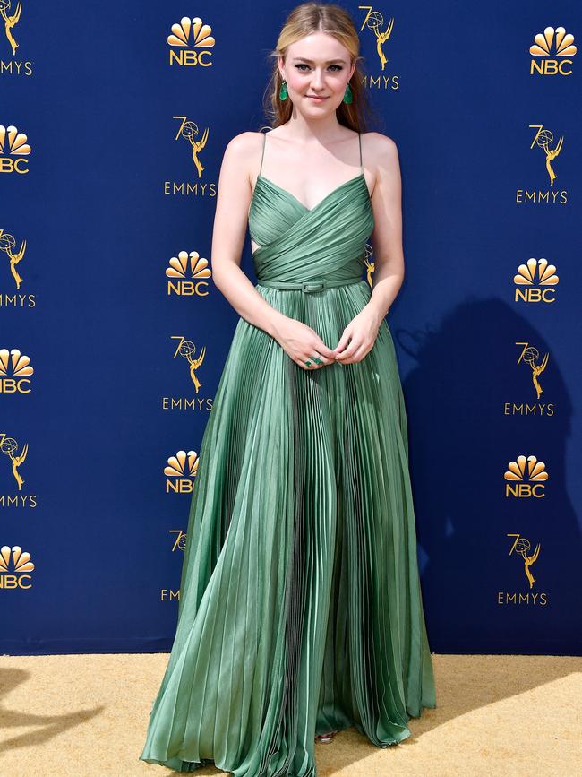 Dakota Fanning in Dior. Picture: Getty Images