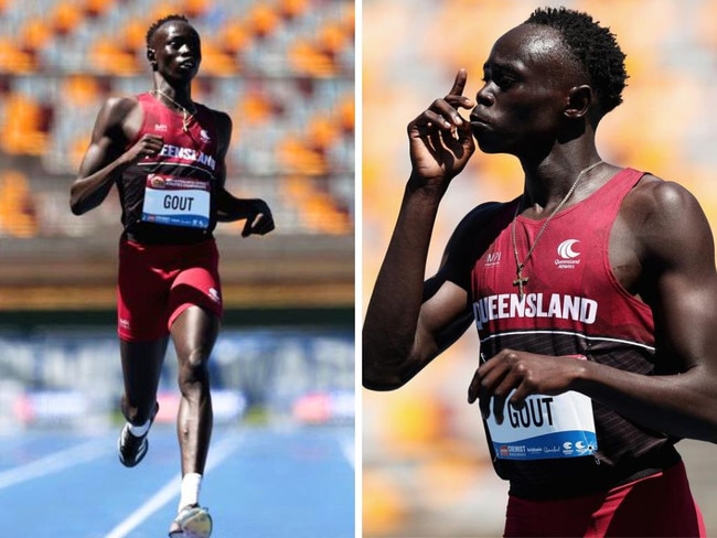 Gout Gout cruised through his 200m heat. Photos: Getty Images