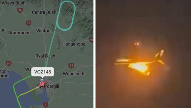 Flight data showed the plane looping around and landing in Invercargill.