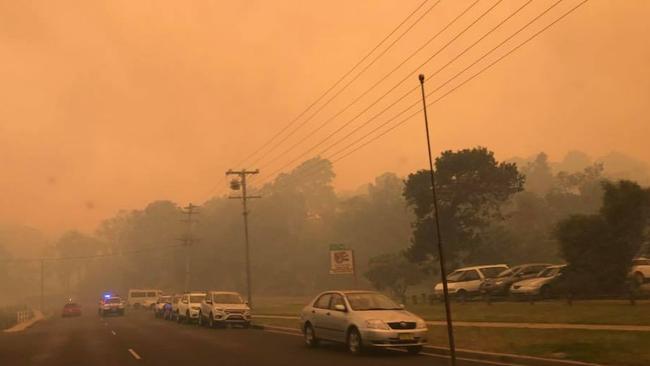 Resident David Porter posted this image to Facebook saying he had ‘never felt so helpless’ seeing his street engulfed in smoke and flames.