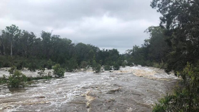 Water flowing into Leslie Dam. Picture: Warwick Tackle and Tusk