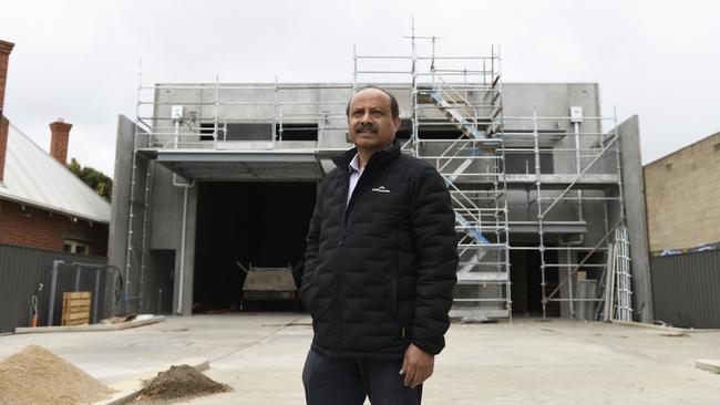 Business owner Siva Madike outside his property at Richmond. Picture: Naomi Jellicoe