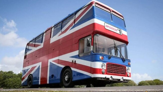 The Spice Bus from the 1997 film Spice World: The Movie is soon to be listed on Airbnb. Picture: Airbnb