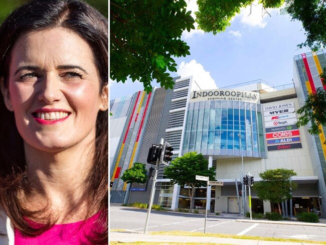 Ali King was booted out of a cafe at indooroopilly Shopping Centre.