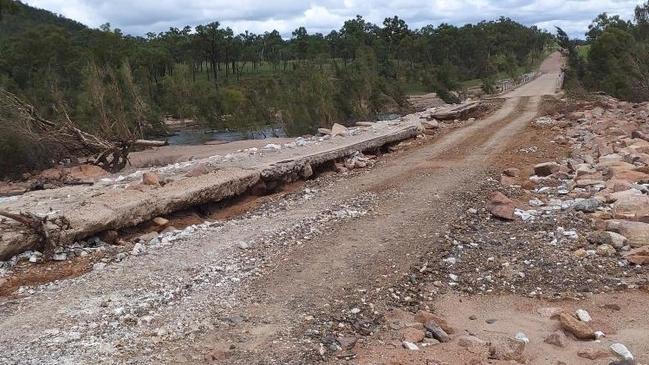 Flood Damaged Roads in Charters Towers Local Government Area.