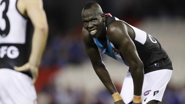 Aliir Aliir opens up on his journey from a Kakuma Refugee Camp to the AFL. Picture: Getty Images