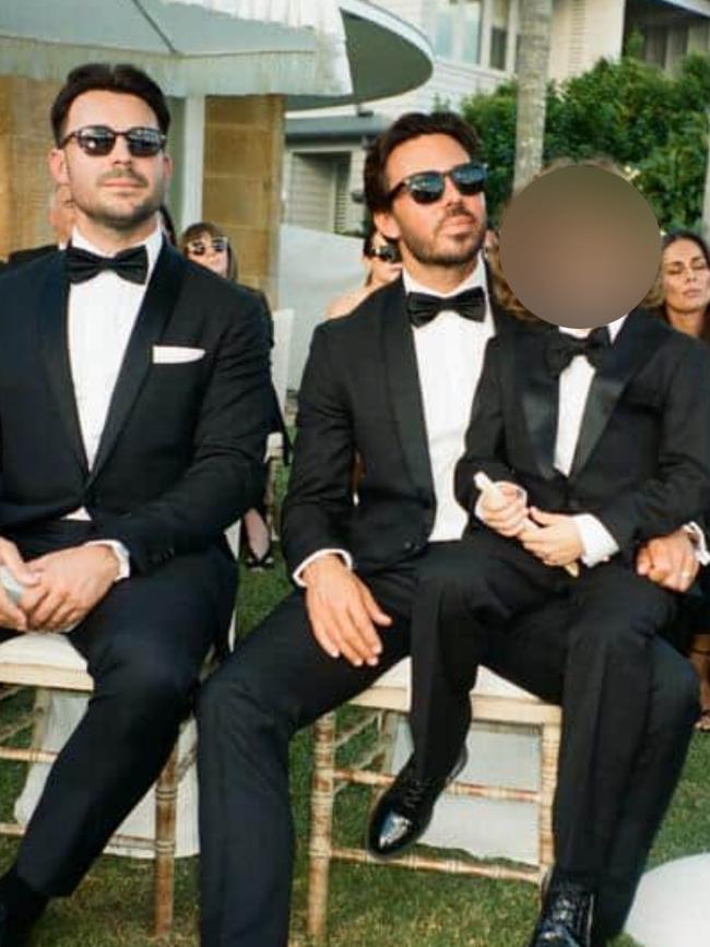 Matthew Doyle with his son on his lap. Picture: Supplied