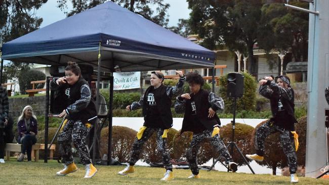 Eighty8 Dance Companyâ€™s crew tearing up the competition at the Unlock the Block event, at Ipswich's Darcy Doyle Place on August 12, 2022. Picture: Peta McEachern