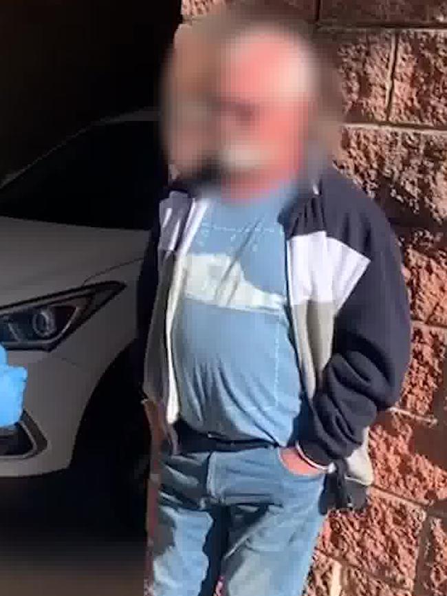 Gary Jones was arrested in Westmead in July last year after engaging with a 14-year-old girl online and sending her sexually explicit messages and images. Picture: NSW Police