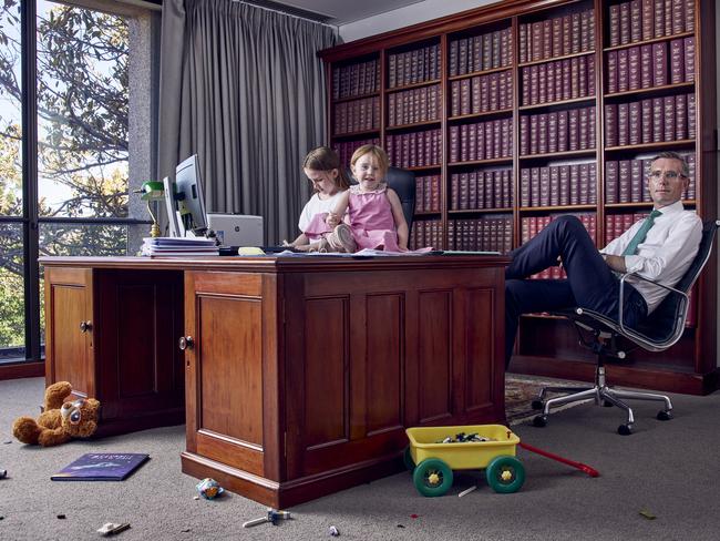 NSW Premier Dominic Perrottet photographed in his office. 20/2/2023. Picture James Horan