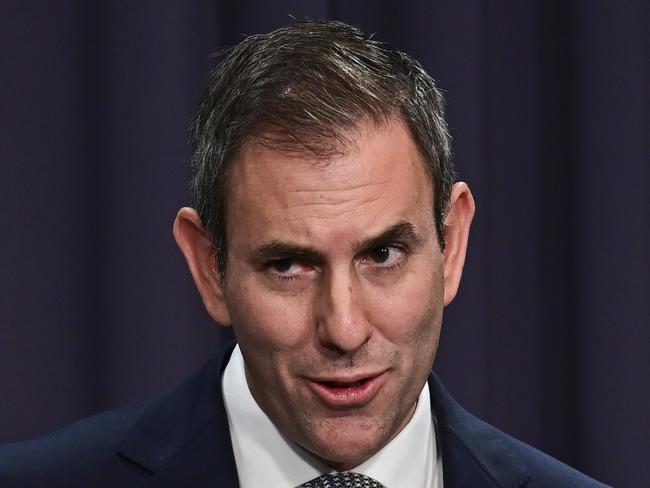 CANBERRA, AUSTRALIA, NewsWire Photos. JULY 14, 2023: Treasurer, Jim Chalmers holds a press conference announcing Michele Bullock AS the Next Reserve Bank of Australia Governor at  Parliament House in Canberra. Picture: NCA NewsWire / Martin Ollman