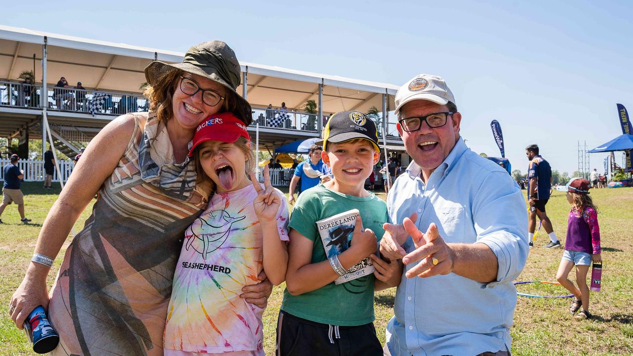 Kate Gosling, Sally Gosling, Frankie Gosling and Luke Gosling at the 2023 Darwin Supercars. Picture: Pema Tamang Pakhrin