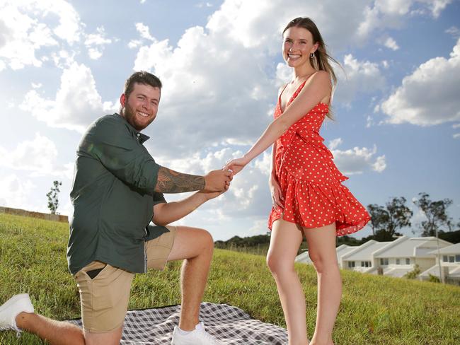 ###Embargoed Monday 18 January###Cobbity residents Cody Taylor and Peta Watson recently got engaged and are looking at getting married in 2022.Picture: Christian Gilles