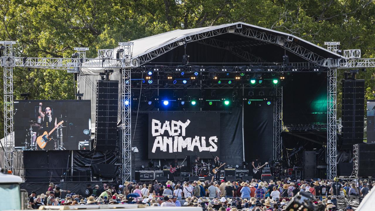Baby Animals perform for a massive crowd at the Red Hot Summer Tour in Queens Park, Saturday, March 9, 2024. Picture: Kevin Farmer