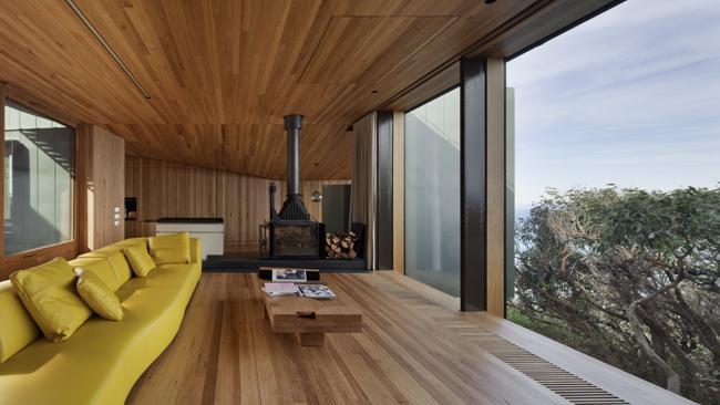 No need for a TV in front of this couch. The view will do. John Wardle Architects. Picture: Trevor Mein.