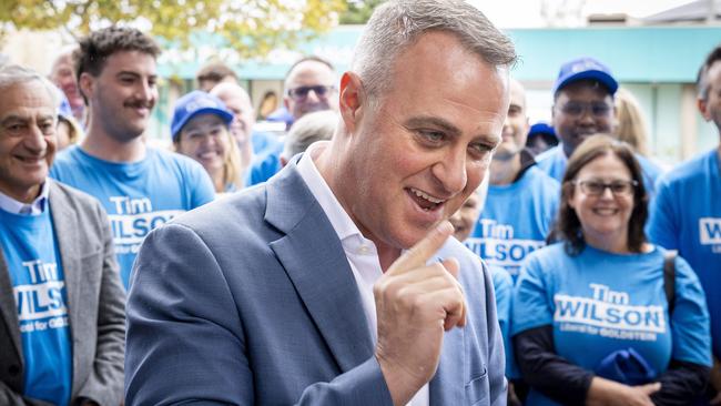 Newly returned Goldstein MP Tim Wilson ruled himself out of a leadership tilt on Monday evening. Picture: Jake Nowakowski