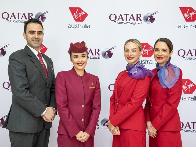 QATAR AIRWAYS AND VIRGIN AUSTRALIA CELEBRATE NEW STRATEGIC PARTNERSHIP AT BRISBANE AIRPORT LAUNCH EVENTPhoto - suppliedEscape 18 Sept 2022doc holiday