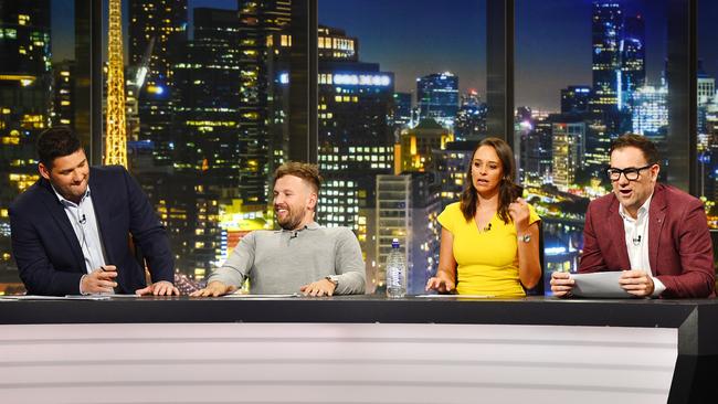 It’s taken just two weeks for the new-look Footy Show to crash to a record ratings low. Picture: Nicki Connolly