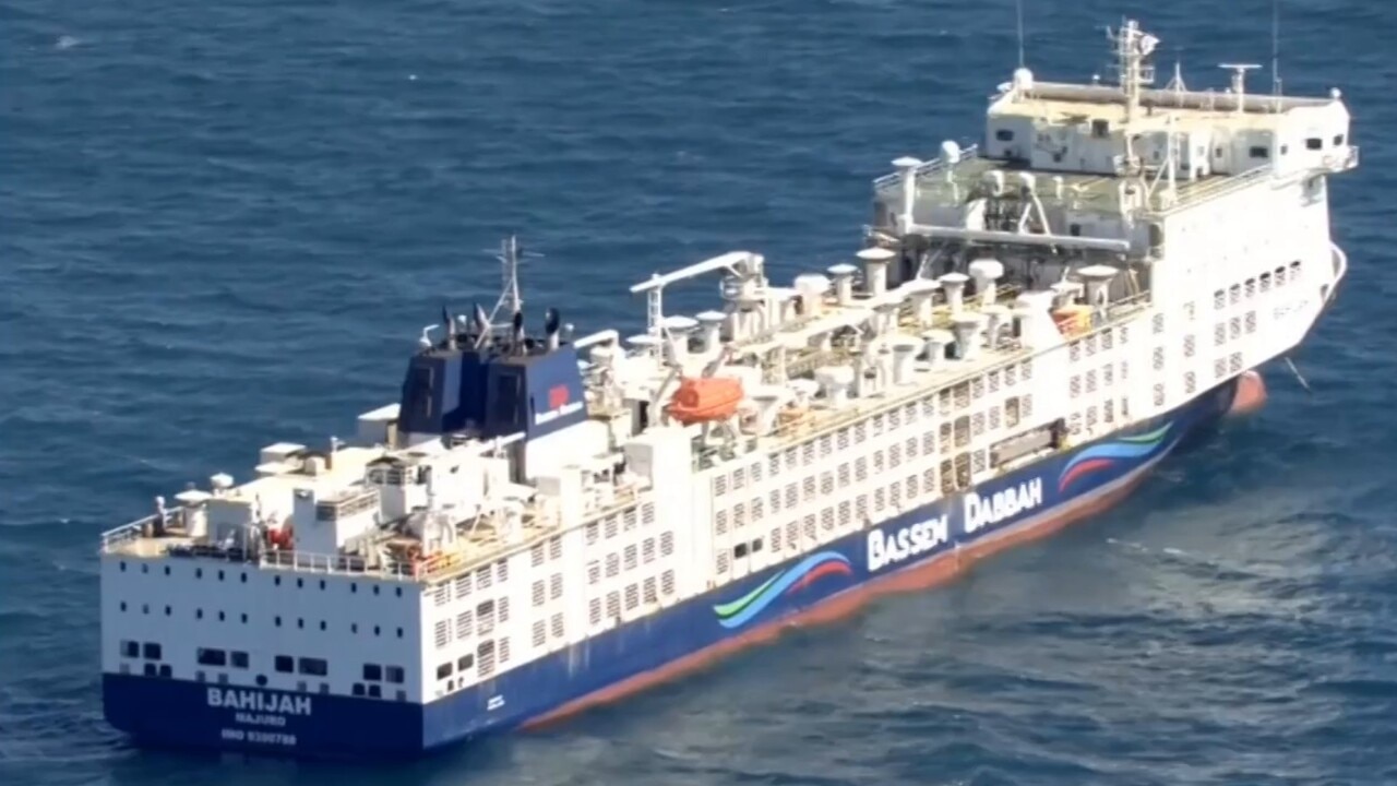 Live sheep export vessel en route to Middle East diverted back to WA