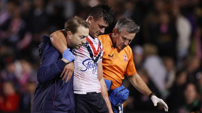 Joseph Manu looks set for an extended period on the sidelines, suffering suspected ankle ligament damage. Picture: Getty Images.