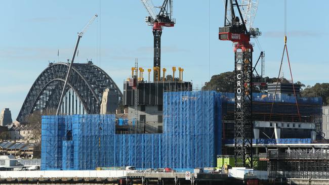 DAILY TELEGRAPH - Pictured is the Barangaroo development from Darling Island in Pyrmont today. Picture: Tim Hunter.