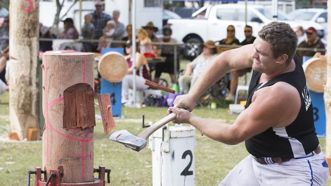 Winter is a time to enjoy the events, such as woodchopping, at the Redcliffe Show.