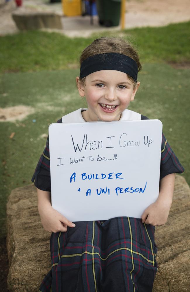 Fairholme College Prep student Anneke Brumpton on the first day of school, Tuesday, January 23, 2024. Picture: Kevin Farmer