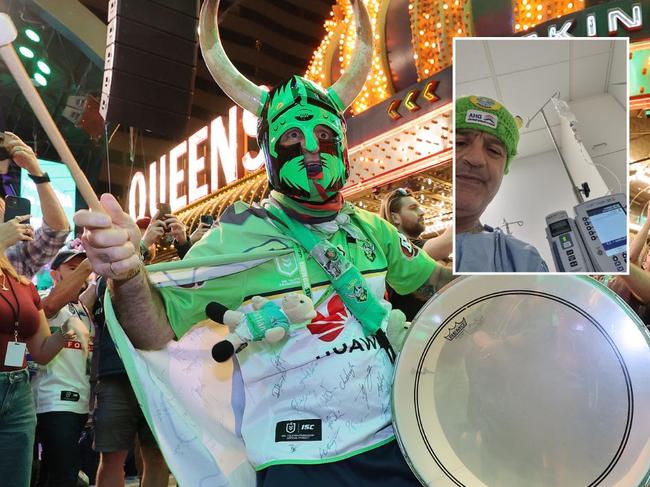 The Raiders' iconic drummer won't be able to attend their top-of-the-table clash.