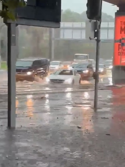 A huge and “very dangerous” and “life-threatening” storm battered Sydney on Monday. Picture: Supplied