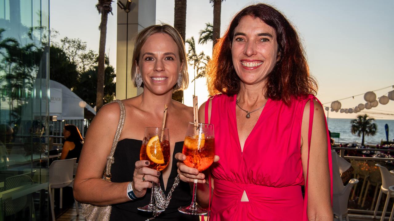 Alice Bowden and Kate Fell at the 2024 Darwin Turf Club Gala Ball. Picture: Pema Tamang Pakhrin