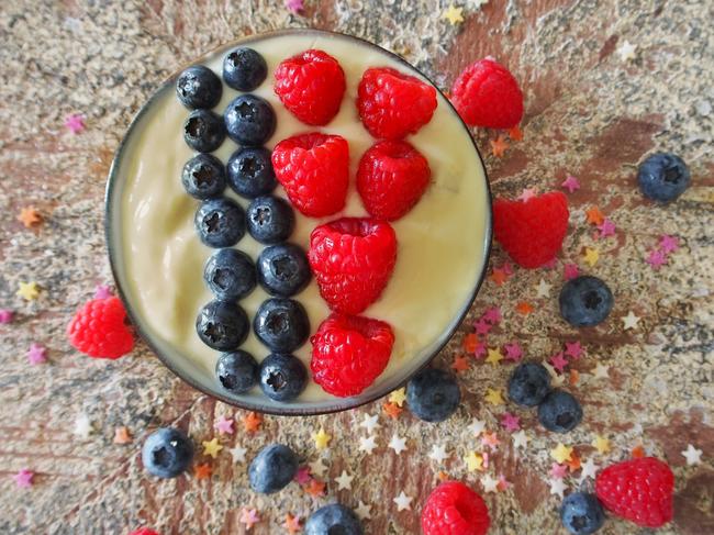 There’s always room for dessert. Here’s a mango smoothie bowl with berries. Picture: Daniela Fischer