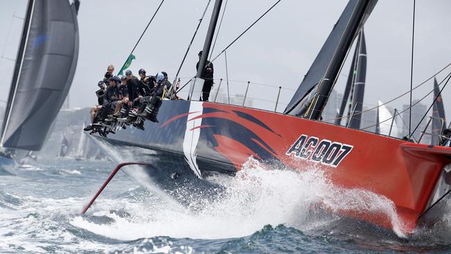 Andoo Comanche making a quick getaway after the start. Picture: Richard Dobson