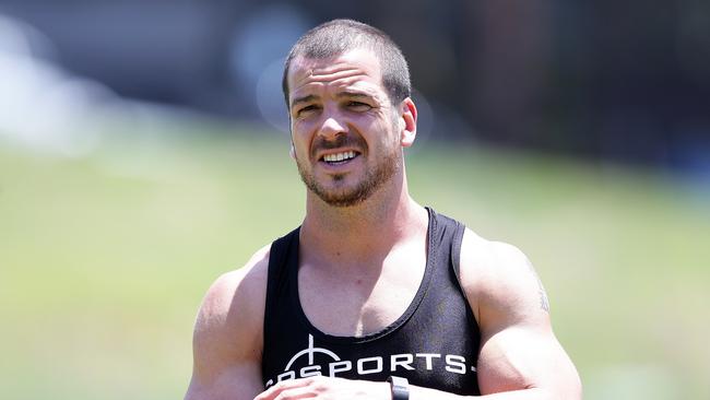 Playmaker Jarrod Mullen in action for the Newcastle Knights at training at Newcastle University. Picture by Peter Lorimer.