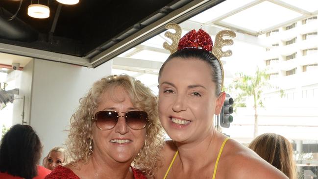 Kim Szigeti and Autumn Adams at Ladies Charity Christmas lunch at Moo Moo Restaurant and Bar, Broadbeach. Regina King