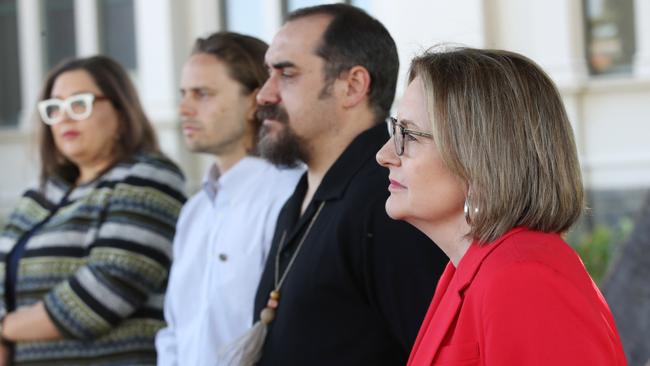 Premier Jacinta Allan at the treaty press conference. Picture: David Crosling