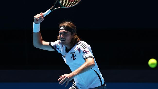 Stefanos Tsitsipas has a tough draw with Jannik Sinner lurking in the round of 16. Picture: Graham Denholm/Getty Images)