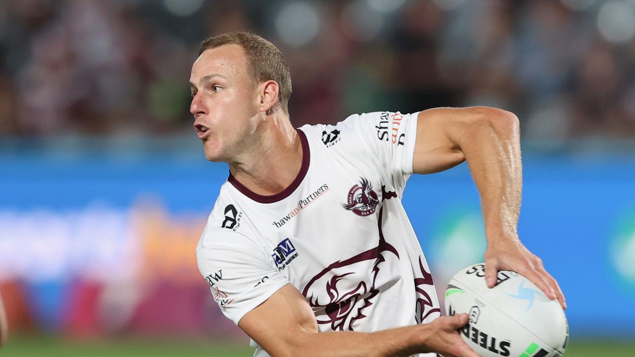 A Daly Cherry-Evans field goal has snapped the Sea Eagles’ losing streak, beating the Warriors in the dying seconds. Picture: Getty Images.