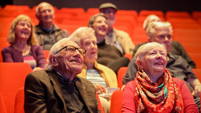 Silverscreen attendees Chris Egerton, 66, and David Donaldson, 90, pictured at Mercury CX cinema. Picture: Russell Millard