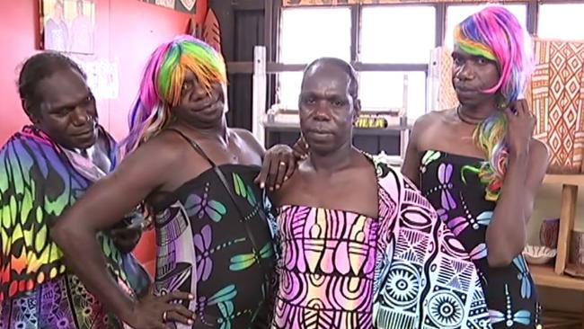 The Tiwi Islands sistagirls are heading to the Sydney mardi gras. Picture: ABC News