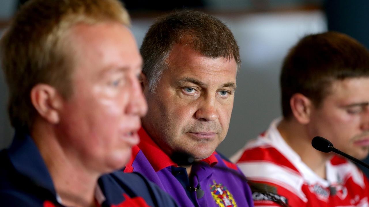 Roosters coach Trent Robinson and former Wigan coach Shaun Wane.