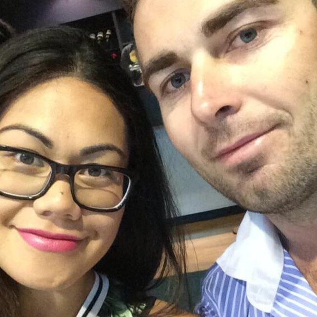 Violetta Faafoi and Adam Whiteway, who was committed on a charge of choking. Picture: Facebook.