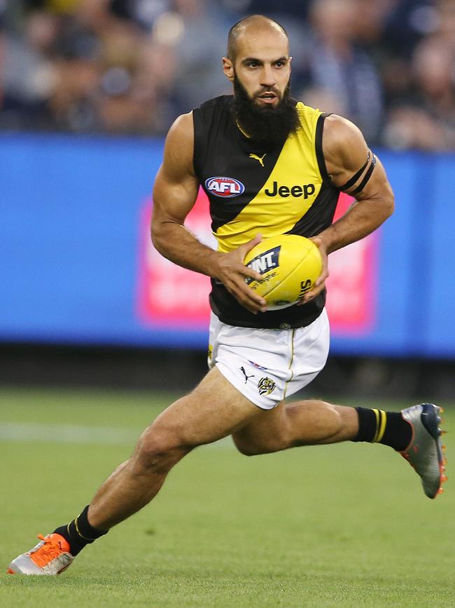 The AFL star in action. Picture: Michael Klein