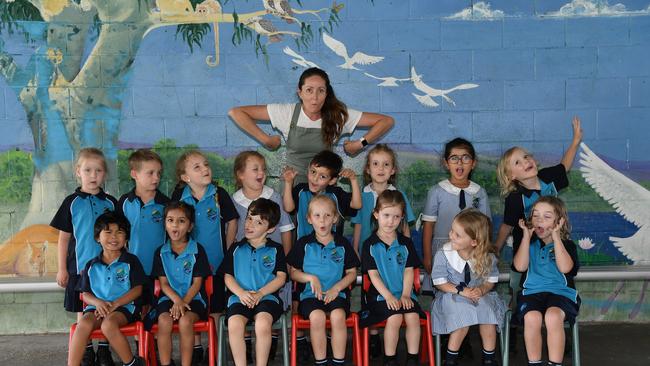 MY FIRST YEAR: Funny faces. Mountain Creek State School PrepS. Picture: Patrick Woods.