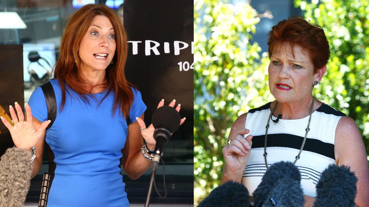 "Don't pull that 'woman' stuff on me!" Pauline Hanson and Robin Bailey debate the burqa