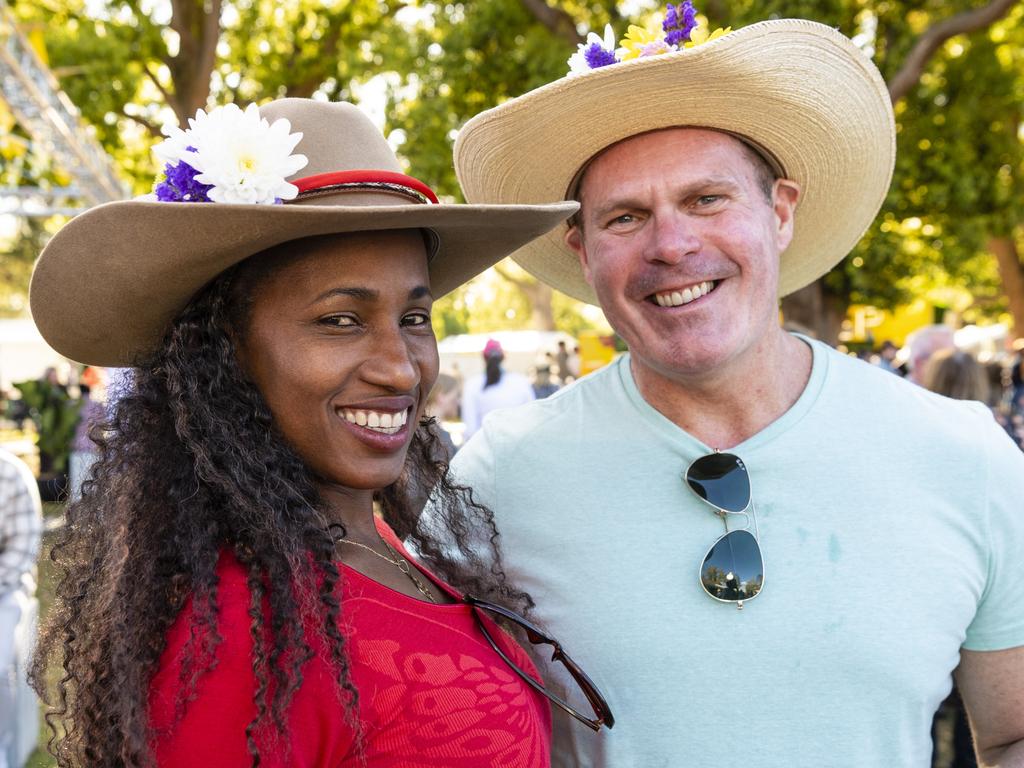 Sarrah John and Grant Simpson at the Festival of Food and Wine, Carnival of Flowers 2022, Saturday, September 10, 2022. Picture: Kevin Farmer