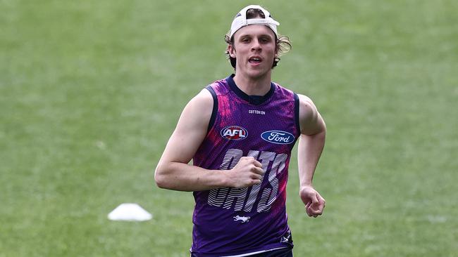 Holmes was put through his paces on Monday. Picture: Michael Klein