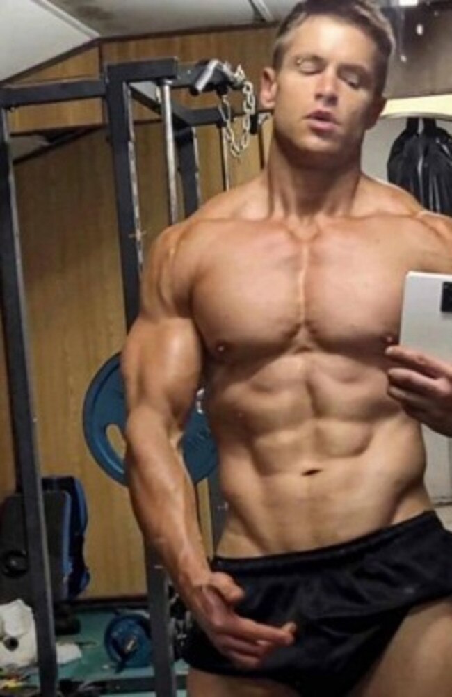 A bodybuilder has taken to a shopping centre bollard and ashtray with an axe in a bizarre drunken midnight heist. Sam Micheal Stevenson, 35, pleaded guilty to one charge of theft in the Geelong Magistrates Court on Thursday.