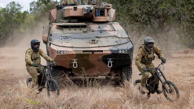 The Army is trailing Talaria vehicles as ‘stealth reconnaissance bikes’. Picture: CPL Nicole Dorrett