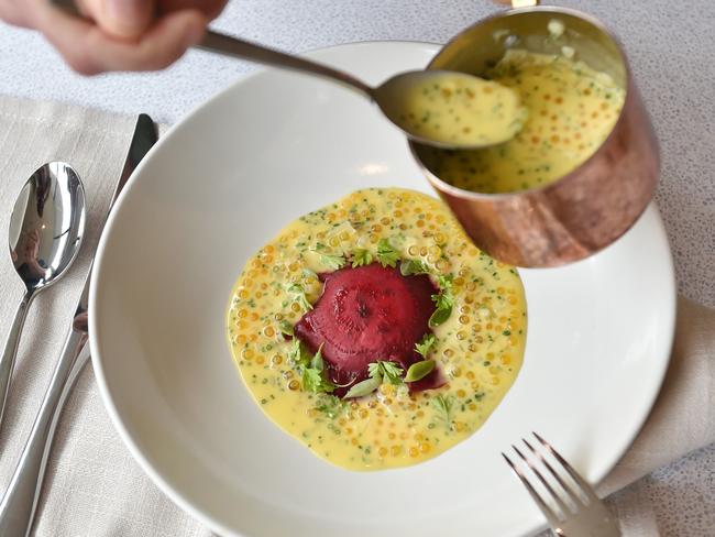 Beetroot ravioli is a banging dish. Picture: Nicki Connolly